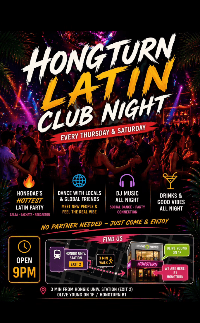 HONGTURN LATIN CLUB NIGHT - Hongdae Seoul 살사 파티